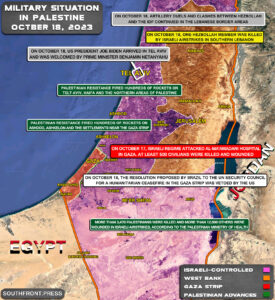 Military Situation In Palestine On October 18, 2023 (Map Update)