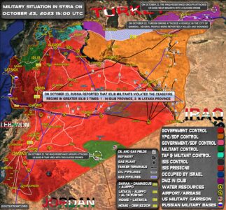 Military Situation In Syria On October 23, 2023 (Map Update)