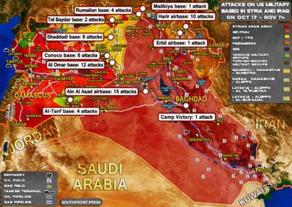 Attacks On US Military Bases In Syria And Iraq After Escalation In Palestine (Map Update)