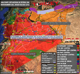 Military Situation In Syria On November 22, 2023 (Map Update)