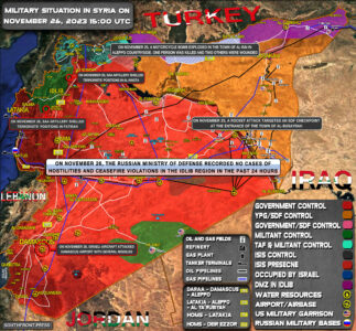Military Situation In Syria On November 26, 2023 (Map Update)