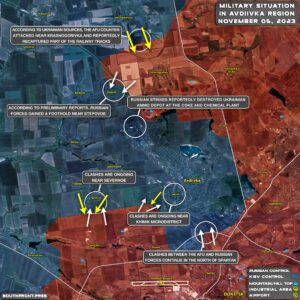 Military Situation Near Avdeevka, DPR, On November 5, 2023 (Map Update)