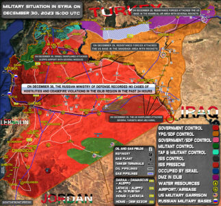 Military Situation In Syria On December 30, 2023 (Map Update)