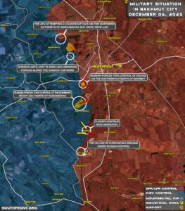 Russian Forces Advance In Bakhmut Region (Map Update On December 6, 2023 )