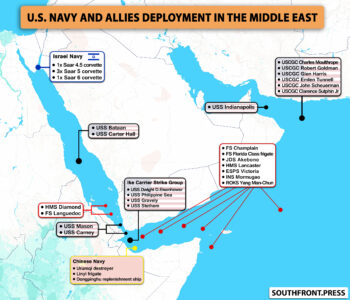 U.S. Navy & Allies Deployed Around Arabia On December 19, 2023 (Map Update)