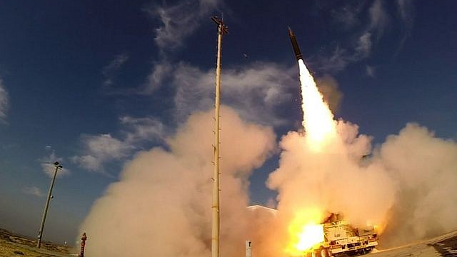 Israeli Army Says It Intercepted Missile Likely Launched From Yemen Over Red Sea (Video)