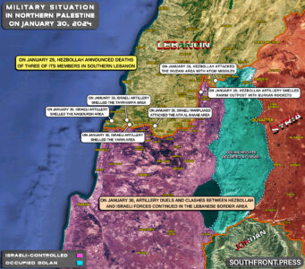 Military Situation In Palestine On January 30, 2024 (Map Update)