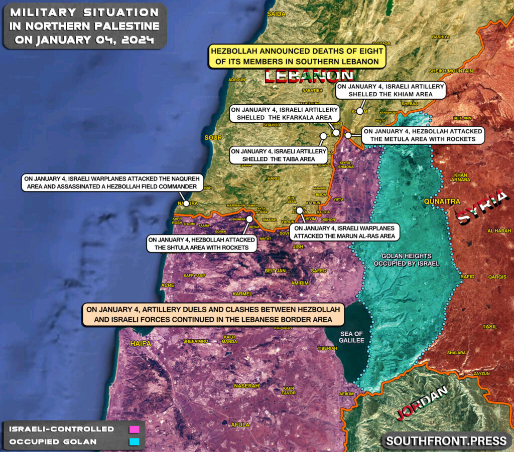 Military Situation In Palestine On January 4, 2024 (Map Update)