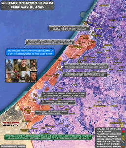 Military Situation In Gaza Strip On February 13, 2024 (Map Update)