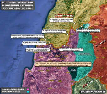 Military Situation In Palestine On February 21, 2024 (Map Update)