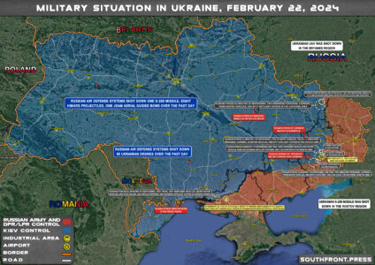 Military Situation On Ukrainian Frontlines On February 22, 2024 (Map Update)