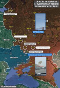 Ukrainian Drone Strikes In Russia On March 13, 2024 (Map Update)