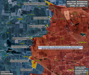 Russian Forces Advance In Avdeevka Direction, DPR (Map Update On April 17, 2024)