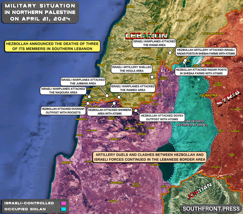 Military Situation In Palestine On April 21, 2024 (Map Update)