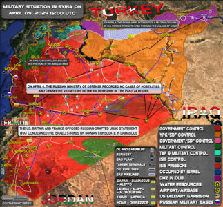 Military Situation In Syria On April 4, 2024 (Map Update)