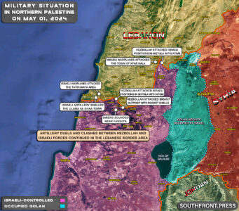 Military Situation On Israeli-Lebanese Border On May 1, 2024 (Map Update)