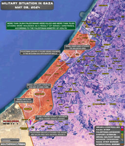 Military Situation In Gaza Strip On May 8, 2024 (Map Update)